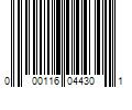 Barcode Image for UPC code 000116044301. Product Name: Seachem Equilibrium 600 g / 1.3 lbs