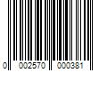 Barcode Image for UPC code 00025700003816. Product Name: Ziploc 38-Count 1 QT Freezer Bags