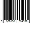 Barcode Image for UPC code 0009100004338. Product Name: Autolite Copper Core Spark Plug  Resistor