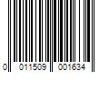 Barcode Image for UPC code 0011509001634. Product Name: Combe Secure Denture Adhesive Seals  For an All Day Strong Hold  15 Original Flavor Seals for Lower Dentures