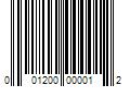 Barcode Image for UPC code 001200000012