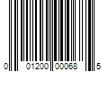 Barcode Image for UPC code 001200000685. Product Name: 1 X Firestone FIREHAWK INDY 500 245/35R19 93W Tires