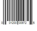 Barcode Image for UPC code 001200009725. Product Name: 