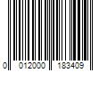 Barcode Image for UPC code 0012000183409. Product Name: Pepsico Mountain Dew Zero Sugar Baja Blast Tropical Lime & Citrus Soda Pop  12 fl oz  12 Pack Cans