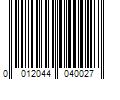 Barcode Image for UPC code 0012044040027