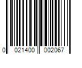 Barcode Image for UPC code 0021400002067. Product Name: PENNZOIL QUAKER STATE COMPANY Shell Rotella T1 50 (CF/CF-2) Heavy Duty Diesel Engine Oil -3/1 GALLON JUGS