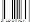Barcode Image for UPC code 0022400002347