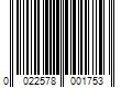 Barcode Image for UPC code 0022578001753