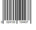 Barcode Image for UPC code 0024100104437
