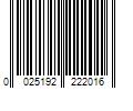 Barcode Image for UPC code 0025192222016