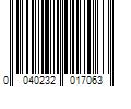 Barcode Image for UPC code 0040232017063