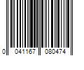 Barcode Image for UPC code 0041167080474