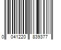Barcode Image for UPC code 0041220839377