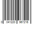Barcode Image for UPC code 0041220967216