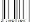 Barcode Image for UPC code 0041520893017