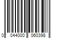 Barcode Image for UPC code 0044000060398. Product Name: Mondelez International OREO Peanut Butter Creme Chocolate Sandwich Cookies  Family Size  17 oz