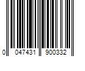 Barcode Image for UPC code 0047431900332. Product Name: Spectrum Brands Aqua-Tech 5-15 Aquarium Power Filter