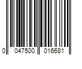 Barcode Image for UPC code 0047500016681. Product Name: Bridgford Foods Bridgford 100% Beef Sweet Baby Ray s Original Beef Jerky 10oz Resealable Bag