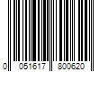 Barcode Image for UPC code 0051617800620