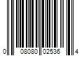Barcode Image for UPC code 008080025364