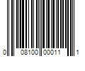 Barcode Image for UPC code 008100000111. Product Name: Febest REAR CROSSMEMBER BUSHING # SAB-022 OEM 41326-SA000