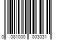 Barcode Image for UPC code 0081000003031