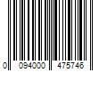 Barcode Image for UPC code 0094000475746