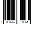 Barcode Image for UPC code 0098267700061
