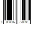Barcode Image for UPC code 0098802720035