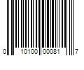 Barcode Image for UPC code 010100000817. Product Name: Mishon Inc. Niche Front Brake Pad Rotor Kit for Honda XR650L 43251-MEE-000 Semi Metalllic MK1008117