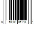 Barcode Image for UPC code 010306011501. Product Name: QEP LASH Yellow Wedge, Part B of Two-Part Tile Leveling System 100-Pack