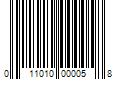 Barcode Image for UPC code 011010000058