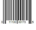 Barcode Image for UPC code 011100001705