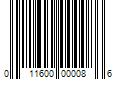 Barcode Image for UPC code 011600000086. Product Name: Manufacturer Varies Routing Eye Bolt  Shank D 1/4 in PK10 11608 4