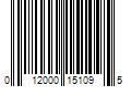 Barcode Image for UPC code 012000151095. Product Name: North American Coffee Starbucks Frappuccino White Chocolate Mocha Iced Coffee Drink 13.7 fl oz Bottle