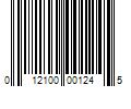 Barcode Image for UPC code 012100001245