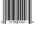 Barcode Image for UPC code 013135000074