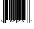 Barcode Image for UPC code 014000001042