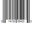 Barcode Image for UPC code 014100054030