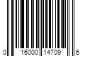 Barcode Image for UPC code 016000147096. Product Name: GENERAL MILLS SALES INC. Gushers Fruit Flavored Snacks  Tropical and Strawberry Flavors  Family Pack  20 Pouches  16 oz