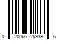 Barcode Image for UPC code 020066259396. Product Name: Rust-Oleum 6-Pack White Oil-based Striping Paint (Spray Can) | P2593849