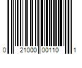 Barcode Image for UPC code 021000001101