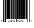 Barcode Image for UPC code 021800000014