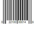 Barcode Image for UPC code 022100000148