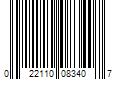 Barcode Image for UPC code 022110083407