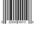 Barcode Image for UPC code 022300000108