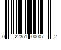 Barcode Image for UPC code 022351000072