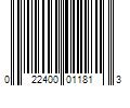 Barcode Image for UPC code 022400011813. Product Name: Unilever TRESemme Keratin Repair Restores and Shields Daily Conditioner for All Hair Types  28 fl oz