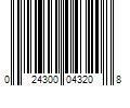 Barcode Image for UPC code 024300043208. Product Name: McKee Foods Corporation Little Debbie Big Pack Nutty Buddy Wafer Bars  12 Wraps  24 Cookies Per Pack  24.1 oz