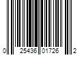Barcode Image for UPC code 025436017262